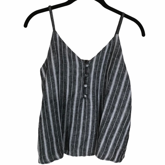 Abound XS or XXS Linen Striped Tank Top Blue White Nordstrom Shirt Light - Picture 6 of 8